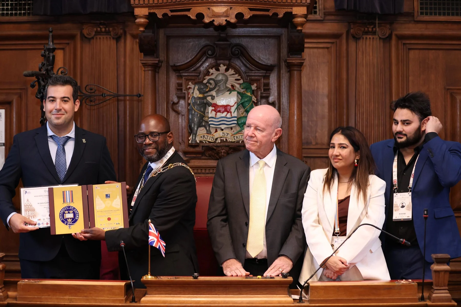 Carlos Cuadrado Gómez-Serranillos at the Nelson Mandela Award ceremony in Oxford Town Hall